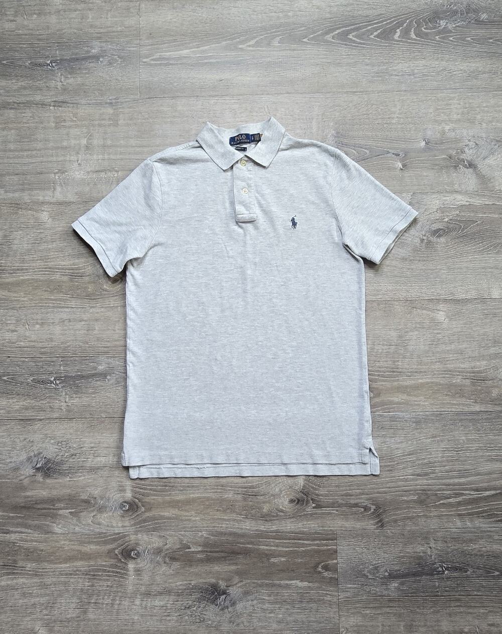 Polo Ralph Lauren Polo Shirt Size S Mens Grey Short Sleeve Cotton Pony Logo